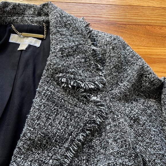 Michael Kors Tweed Open Front Blazer Size 2 - Picture 8 of 16